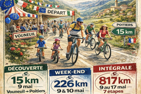 affiche de la traversée cyclo Vouneuil Moretta