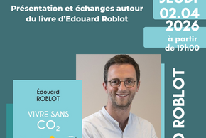 affiche de Rencontre et dédicaces Edouard Roblot Vivre sans CO2