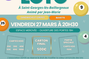 affiche du Loto de l'Association des Saint-Georges-de-France 86