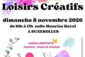 affiche des Puces et Ateliers de Loisirs créatifs