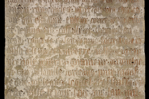 Inscription funéraire pour André Marchant (1439). Musée Sainte-Croix de Poitiers. Cliché : Christian Vignaud. 