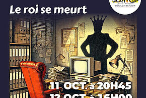 affiche de la pièce de théâtre "Le roi se meurt"