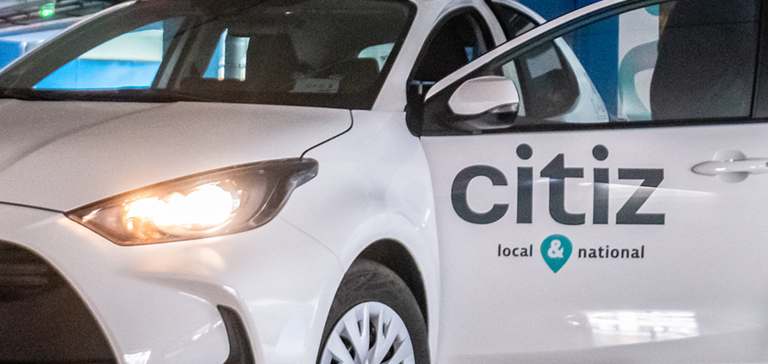 Voiture en autopartage du service "Citiz" de Poitiers
