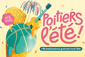Affiche Poitiers l'été