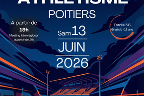 Affiche "Meeting international d'athlétisme de Poitiers" 