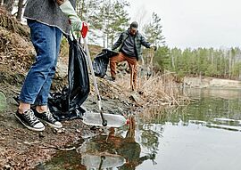 Nettoyage des berges du Clain