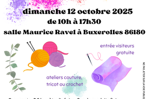 Affiche de "Puces et Ateliers des Loisirs créatifs"