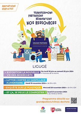Affiche "Transformons, partageons, réinventons. Nos ressources" à Ligugé - Agrandir l'image (fenêtre modale)