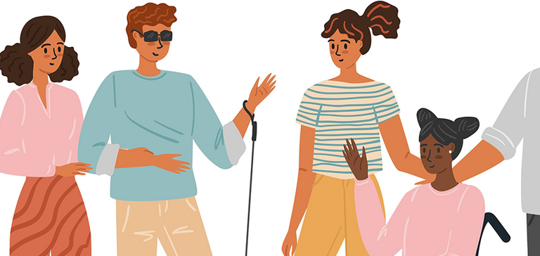 Illustration de 7 personnes de différents âges