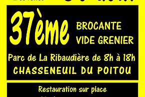 affiche de la 37ème brocante vide-grenier