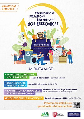 Affiche "Transformons, partageons, réinventons. Nos ressources" à Montamisé - Agrandir l'image (fenêtre modale)