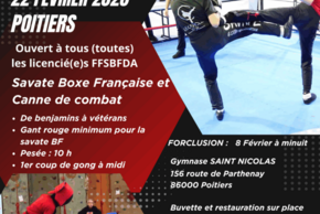 affiche Open Nouvelle Aquitaine - Savate Boxe Française