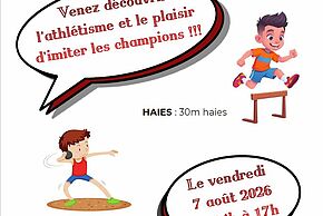 affiche nitiation à l'athlétisme
