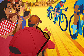 Passage du tour de France cycliste féminin