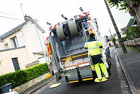 Camion de collecte de poubelles
