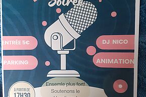 affiche Karaoké au profit de l'association Happys Charly