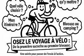 Affiche "Voyager en vélo - soirée découverte"