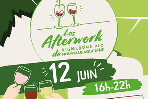 affiche de l'Afterwork de Vignerons Bio Nouvelle-Aquitaine 