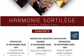 Concerts de l'Harmonie Sortilège - Automne 2026