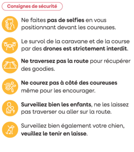 Liste des consignes de sécurité Tour de France femmes 2025 - Agrandir l'image (fenêtre modale)