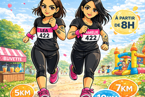 affiche du Run Solidaire des Sables d'Amélie & Léa