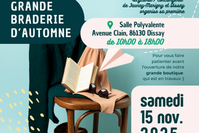 Affiche "Grande braderie d'automne de la recyclerie Oxalys"